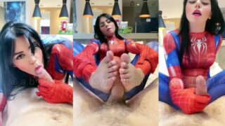 bianca-alves-spider-girl-blowjob-and-footjob-onlyfans-video-leaked
