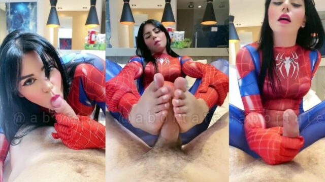 Bianca Alves Spider Girl Blowjob And Footjob OnlyFans Video Leaked.