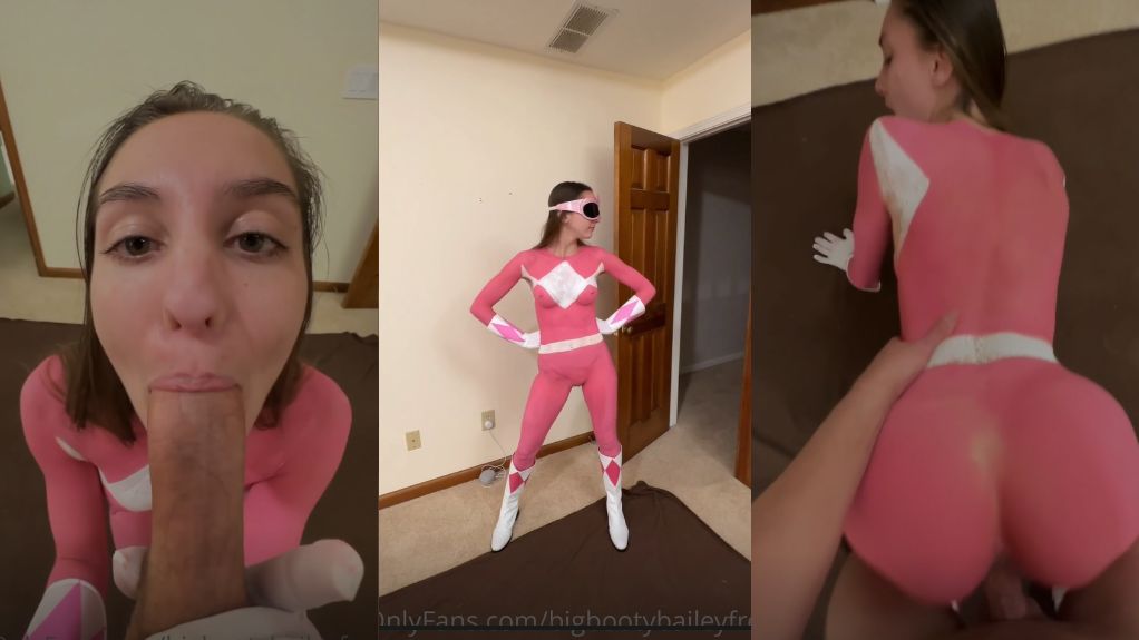 BigBootyBailey Pink Ranger Gets Two Facials After Sloppy BJ Onlyfans Video Leaked