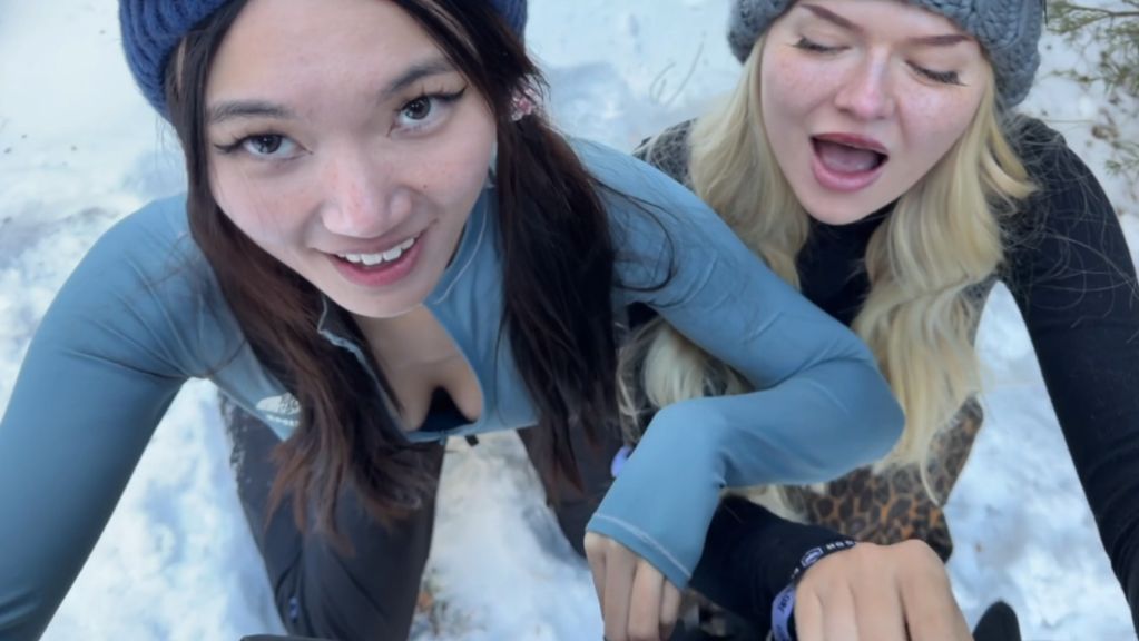 Lucy Mochi And Yungsuccubus Share A Cock In The Snow Onlyfans Video Leaked