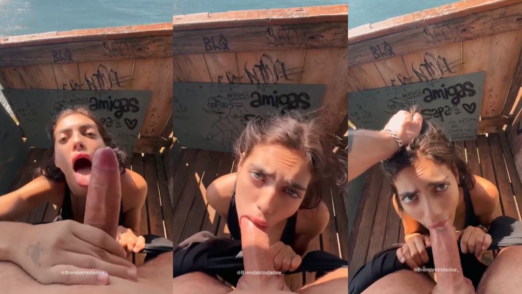 Brenda Trindade Gives Sloppy Head At The Beach Onlyfans Video Leaked