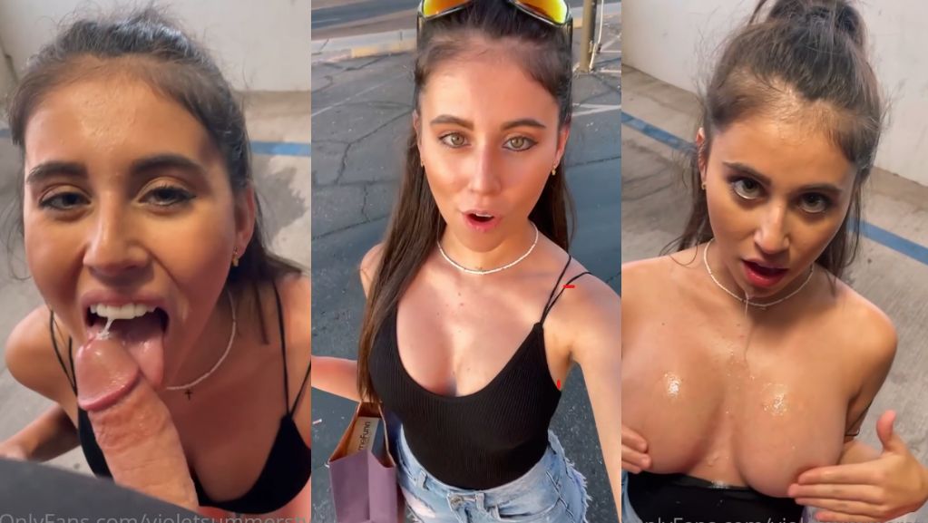 Violet Summers Gives Sloppy Blowjob At Parking Lot And Gets Tity Cumshot Onlyfans Video Leaked